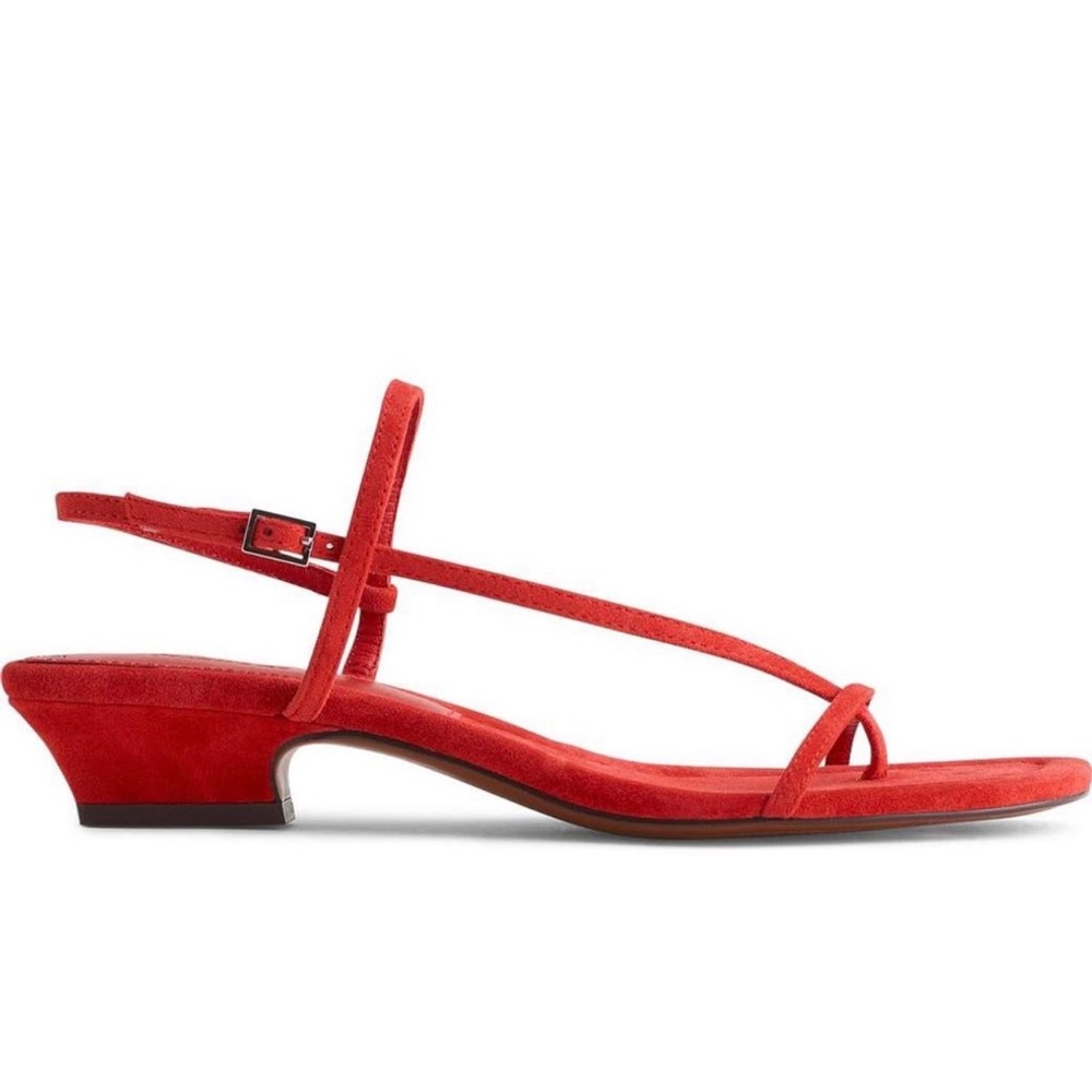 Madewell Red Suede Strappy Sandals